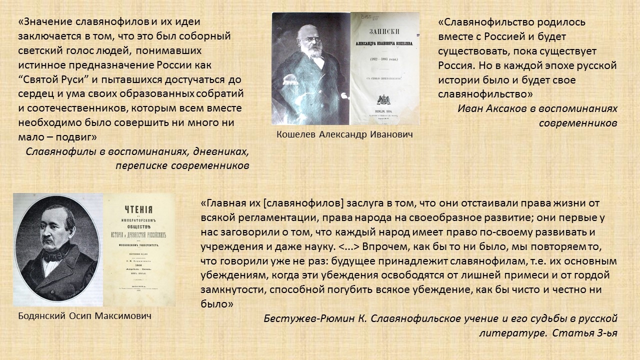 Константин Аксаков и славянофилы